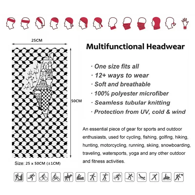 Arabic Calligraphy Bandana Fol - đánh giá và giá Neck Gaiter Face Cover